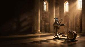 Modernus eliptinis treniruoklis romėnų pastate